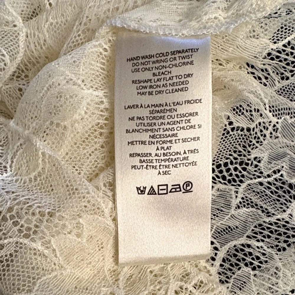 NWOT Anthropologie Cream Lace Blouse - Picture 5 of 6